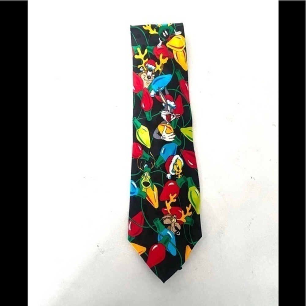 LOONEY TUNES MANIA silk Christmas holiday necktie